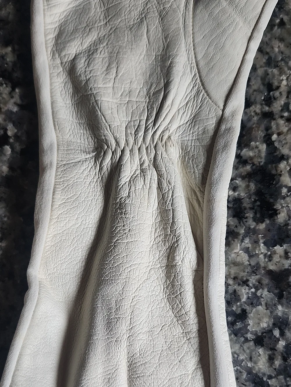 Vtg Van Raalte Ivory Leather Long Opera Gloves Size 8